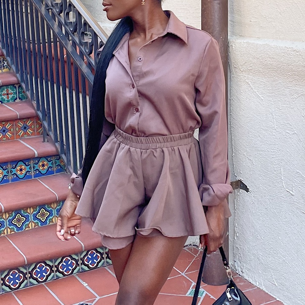 PrettyLittleThing Brown Co-Ord Set